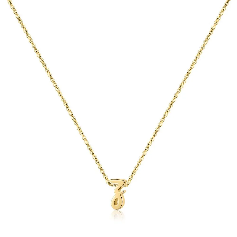 925 Sterling Silver Initial Necklace for Women Girls Dainty Cursive Initial Necklace for Women Girls Mothers Day Jewelry Gifts