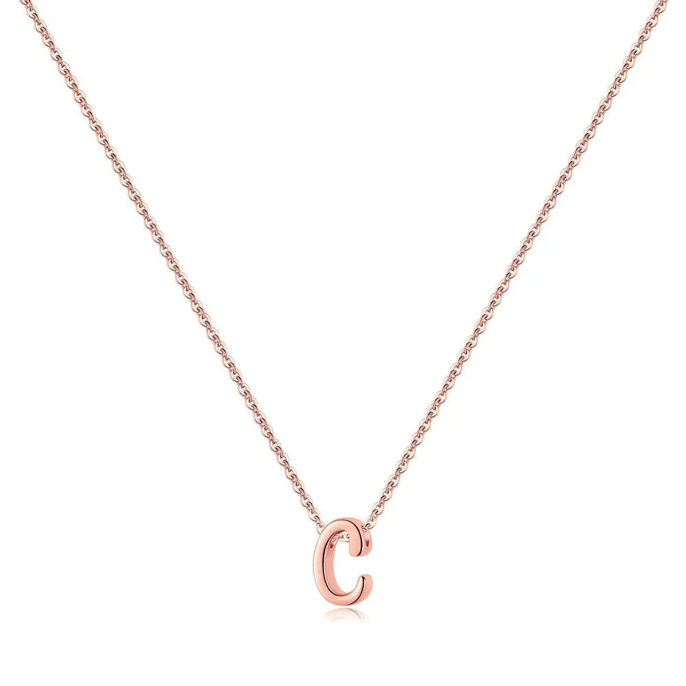 925 Sterling Silver Initial Necklace for Women Girls Dainty Cursive Initial Necklace for Women Girls Mothers Day Jewelry Gifts