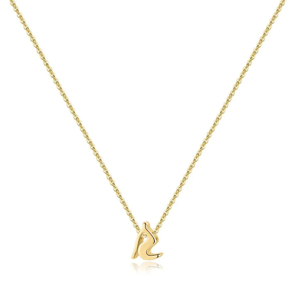 925 Sterling Silver Initial Necklace for Women Girls Dainty Cursive Initial Necklace for Women Girls Mothers Day Jewelry Gifts