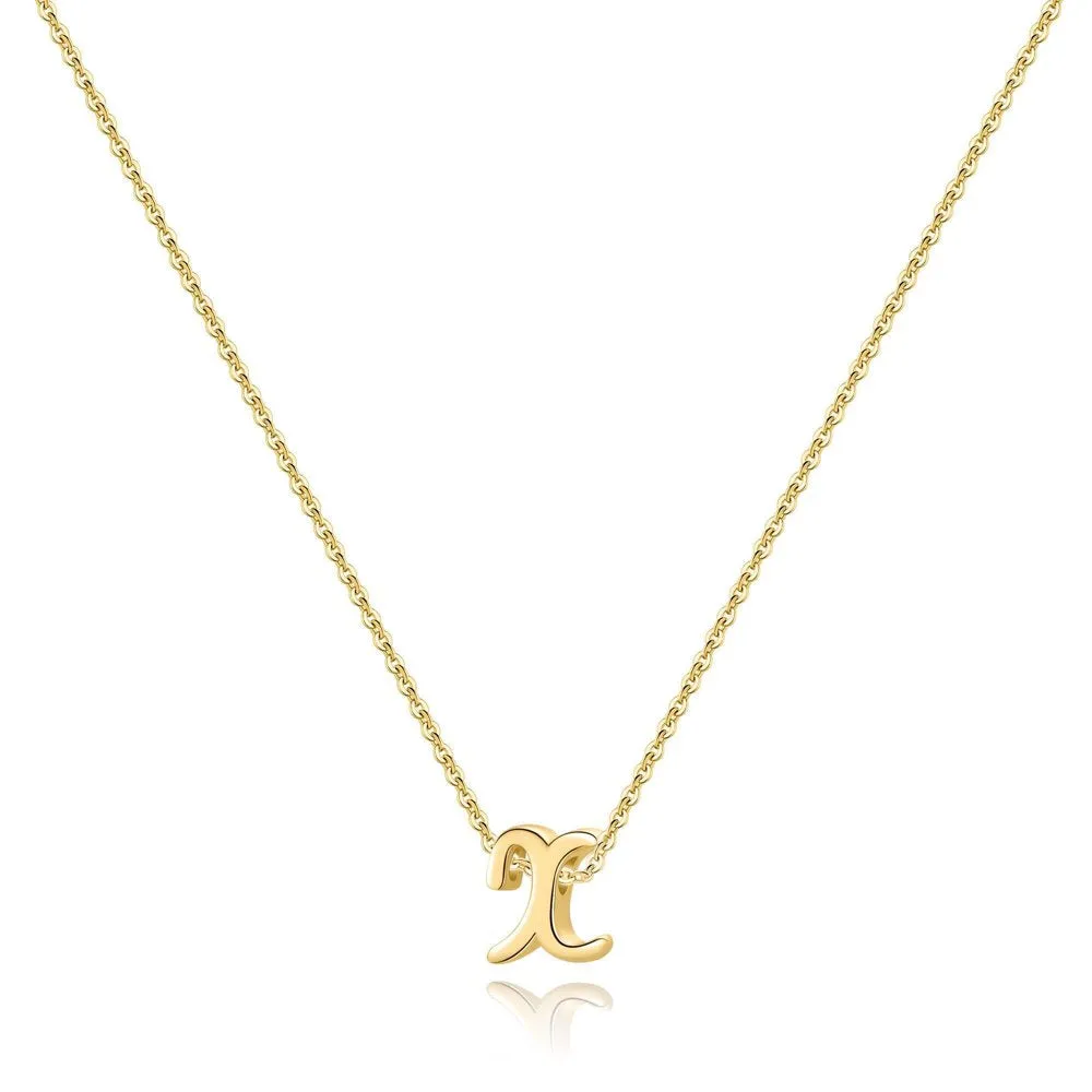 925 Sterling Silver Initial Necklace for Women Girls Dainty Cursive Initial Necklace for Women Girls Mothers Day Jewelry Gifts