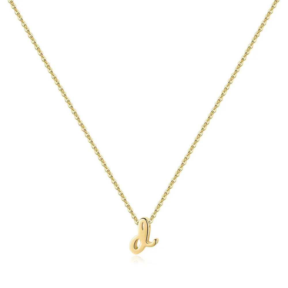 925 Sterling Silver Initial Necklace for Women Girls Dainty Cursive Initial Necklace for Women Girls Mothers Day Jewelry Gifts