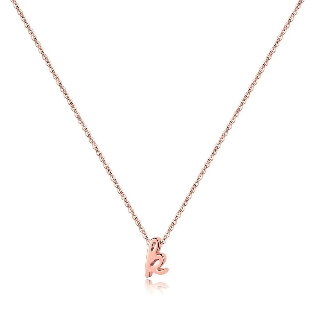 925 Sterling Silver Initial Necklace for Women Girls Dainty Cursive Initial Necklace for Women Girls Mothers Day Jewelry Gifts
