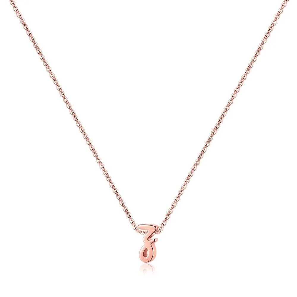 925 Sterling Silver Initial Necklace for Women Girls Dainty Cursive Initial Necklace for Women Girls Mothers Day Jewelry Gifts