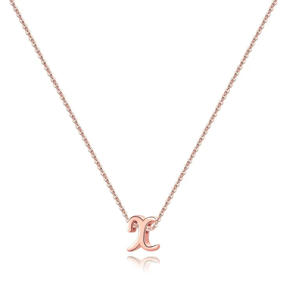 925 Sterling Silver Initial Necklace for Women Girls Dainty Cursive Initial Necklace for Women Girls Mothers Day Jewelry Gifts