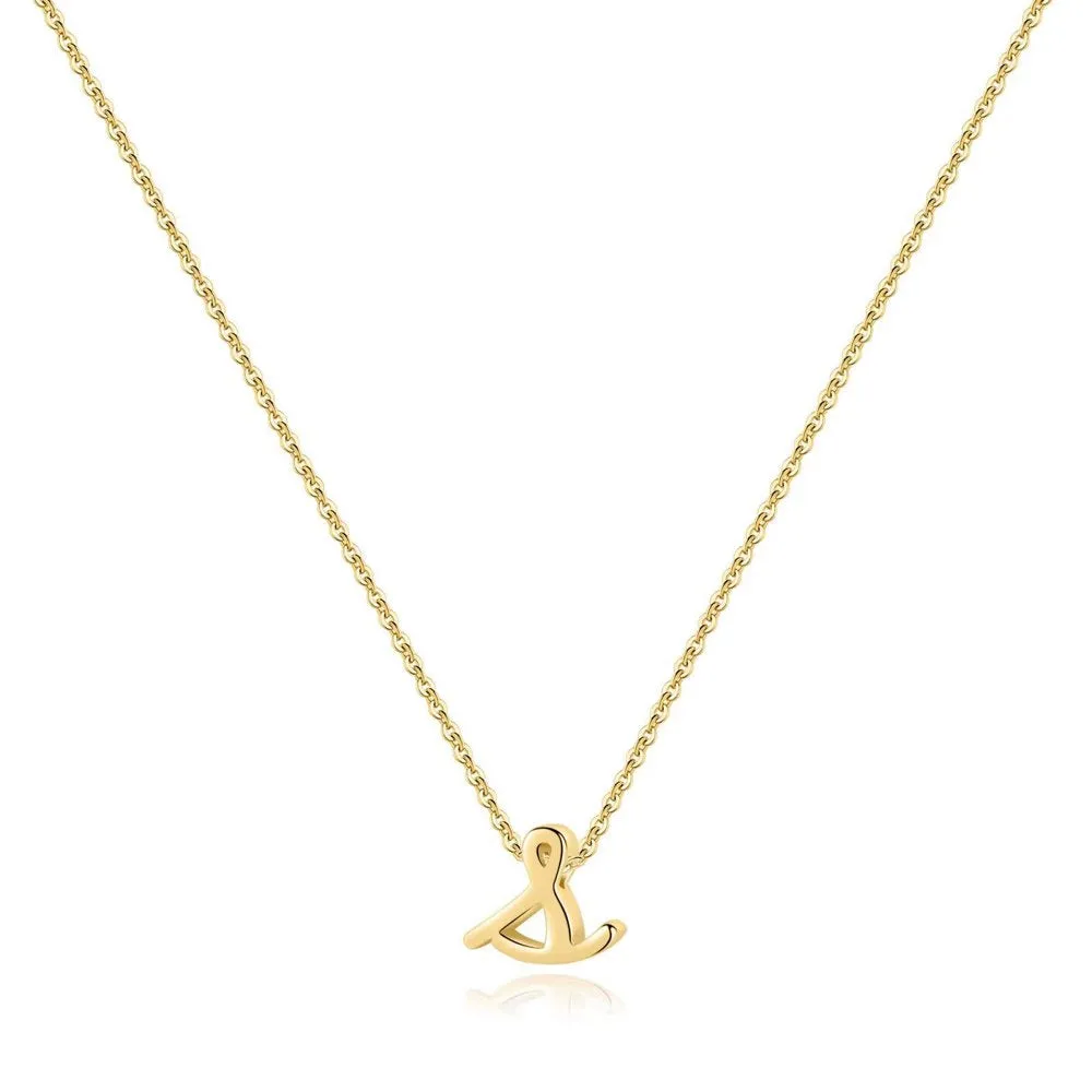 925 Sterling Silver Initial Necklace for Women Girls Dainty Cursive Initial Necklace for Women Girls Mothers Day Jewelry Gifts