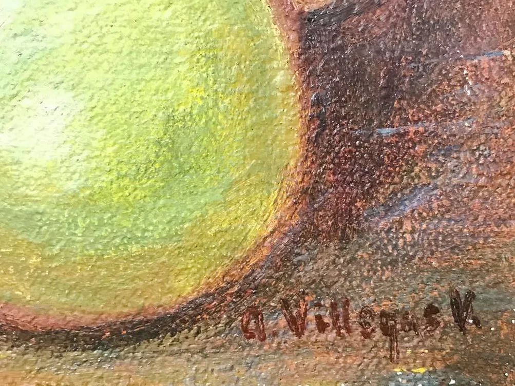 A. Villegas V.  Signed Still Life With Pears Oil on Canvas C.1930- $6K APR w/CoA