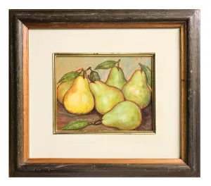 A. Villegas V.  Signed Still Life With Pears Oil on Canvas C.1930- $6K APR w/CoA