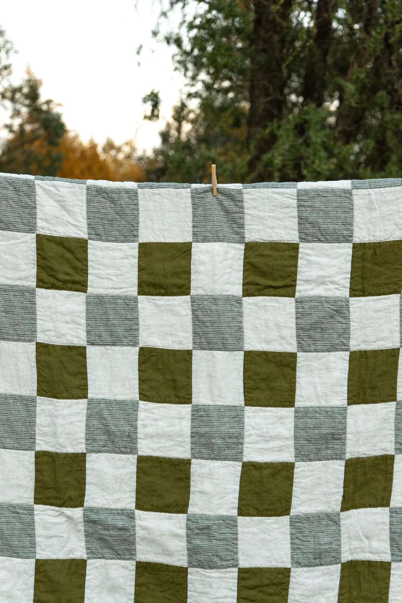 Adventure Quilt, Sage Stripe