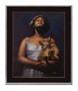 Akeni Prosper, 'Venus and Scott,' Pastel on paper, 2014 - Appraisal Value: $7.5K