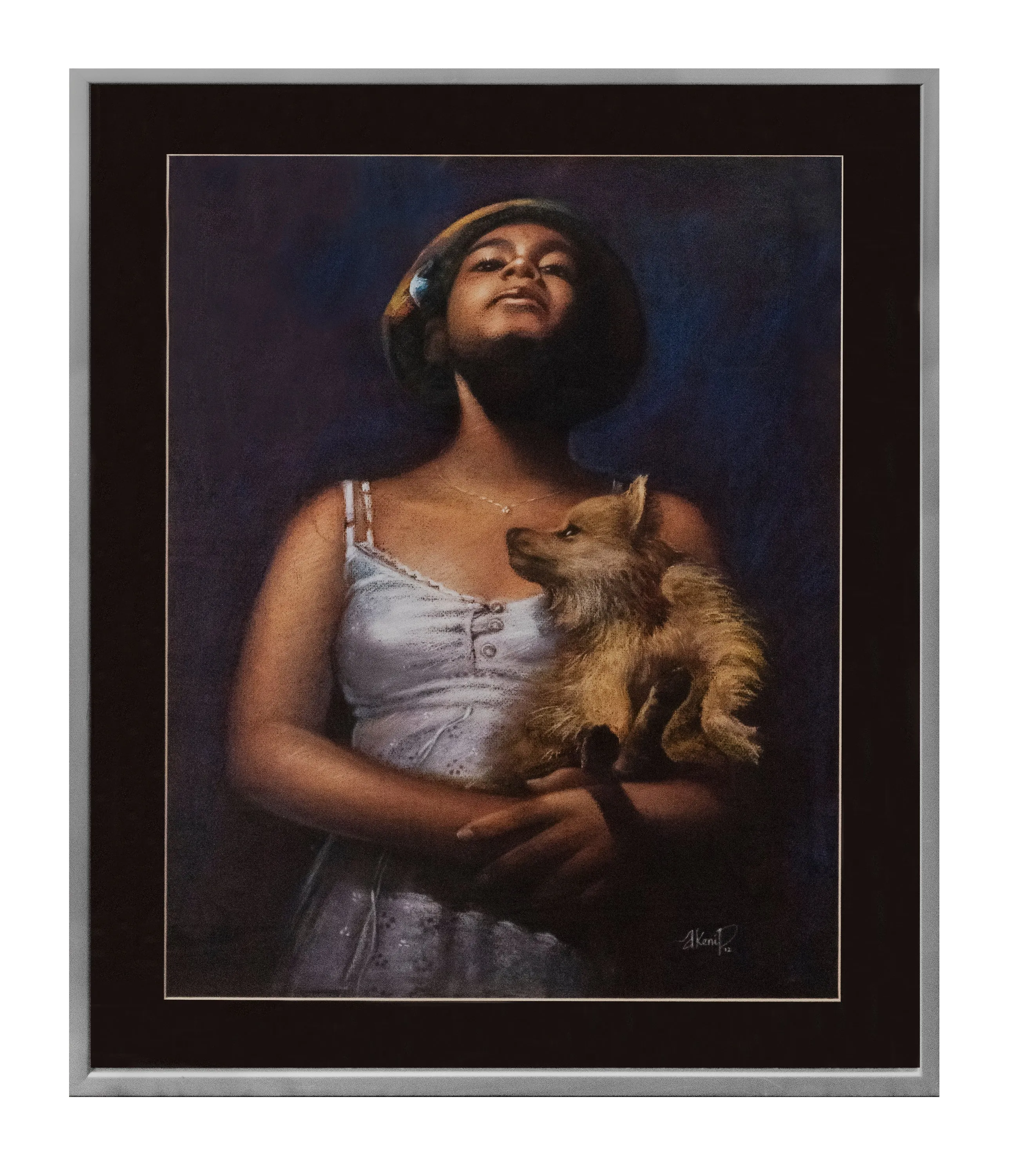 Akeni Prosper, 'Venus and Scott,' Pastel on paper, 2014 - Appraisal Value: $7.5K