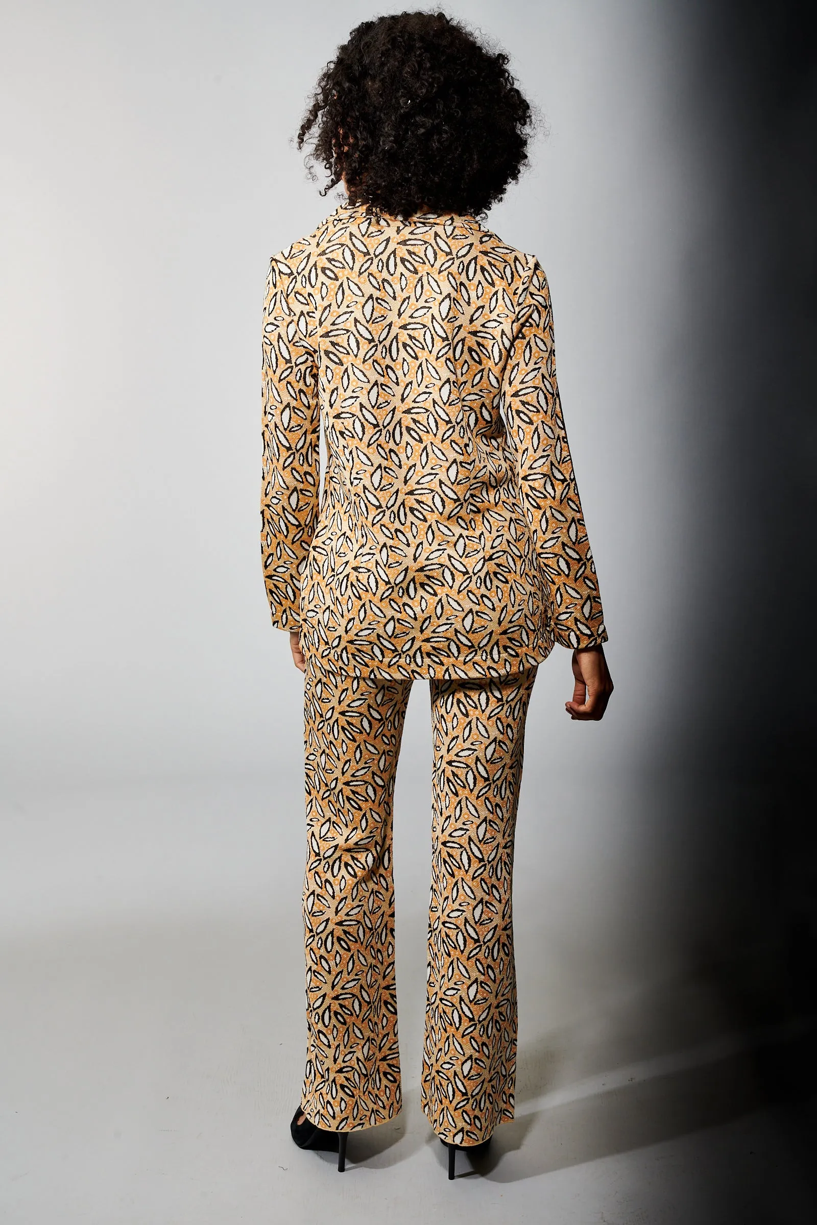 Aldo Martins, Sustainable Knit , Kabul Blazer in Whimsical Leaf Print