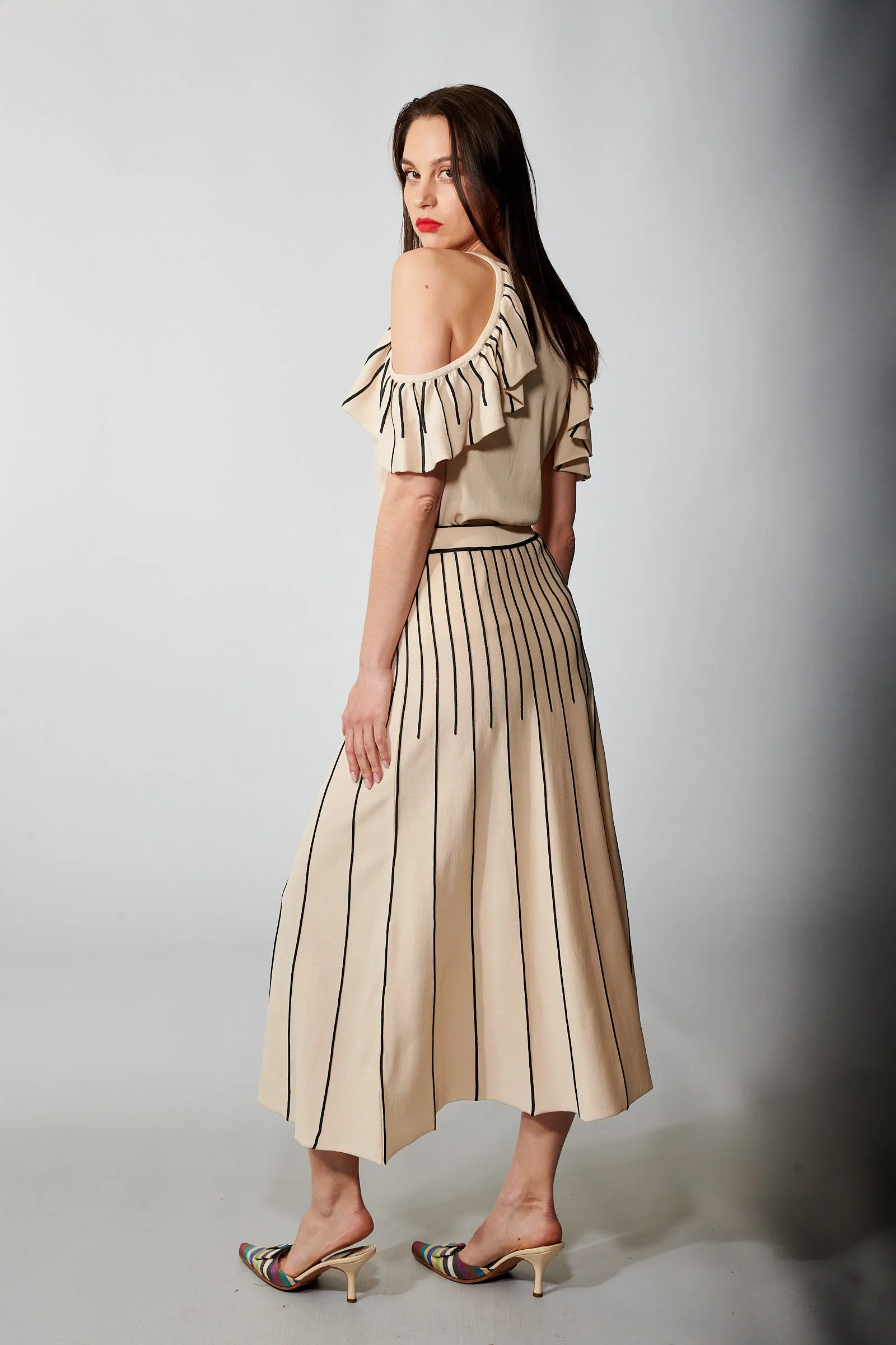 Aldo Martins, Sustainable Knit , Oslo Maxi Skirt in Eggshell