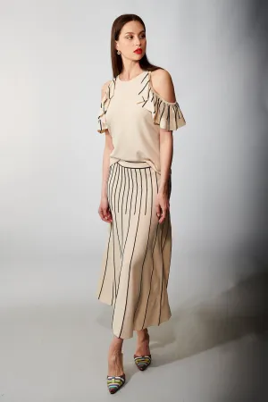 Aldo Martins, Sustainable Knit , Oslo Maxi Skirt in Eggshell