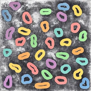 ALESSIA LU  "Donuts" Acrylic on Canvas, 2018