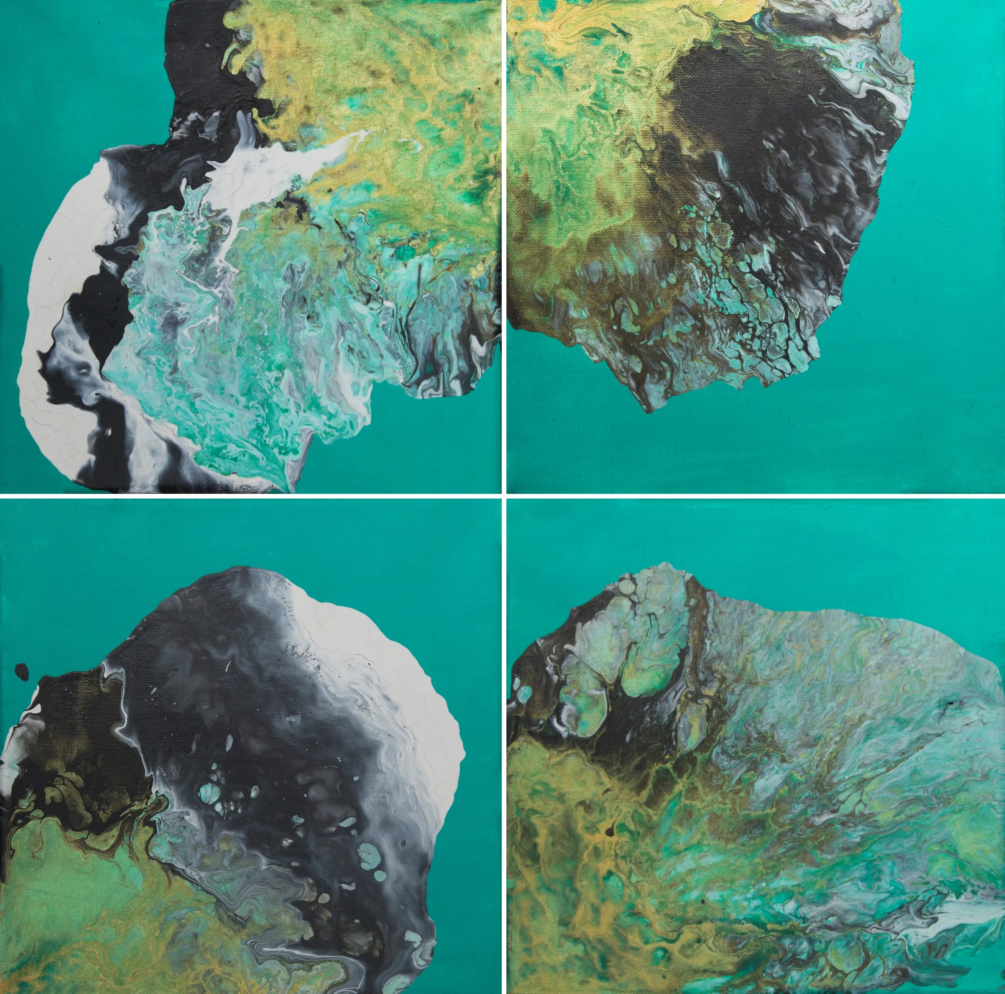 ALEXANDRA BENDIT "Milan" Acrylic on Canvas, 2021, Single Panel or Set of 4