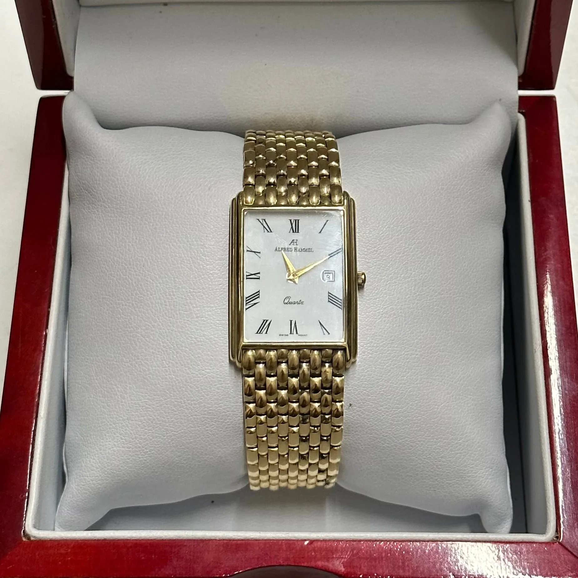 ALFRED HAMMEL Solid Yellow Gold w/ Date Feature Unisex Watch - $20K APR w/ COA!!