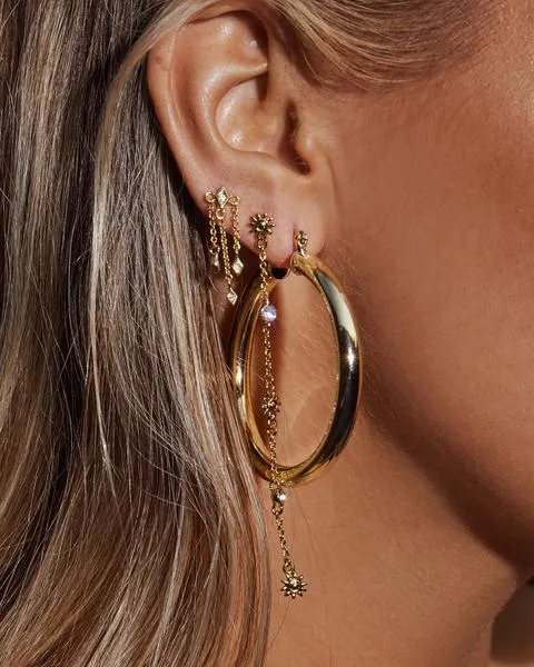 AMALFI TUBE HOOPS GOLD