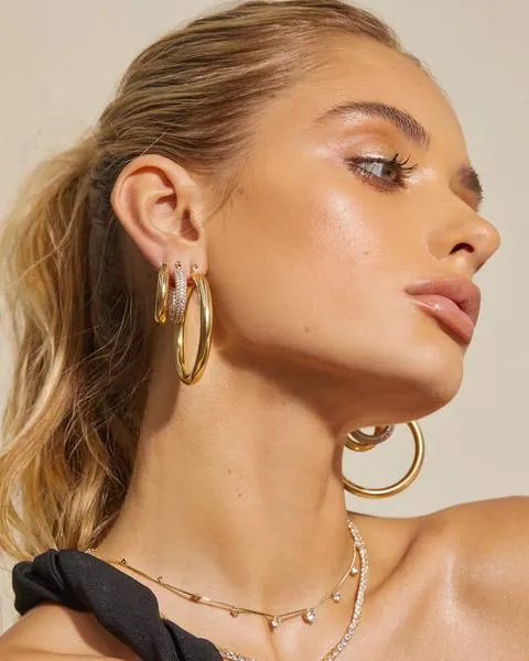 AMALFI TUBE HOOPS GOLD