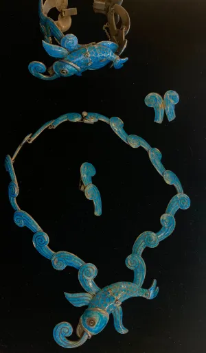 Amazing Vintage Margot De Taxco Sterling Silver Enamel White/Blue Jewelry Set - $7.5K APR Value w/ CoA!