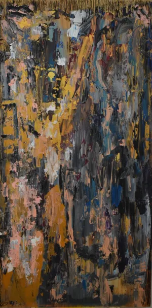 ANNA BORSELLINO "5421: Karman" Mixed Media on Repurposed Plywood - $3K Appraisal Value!