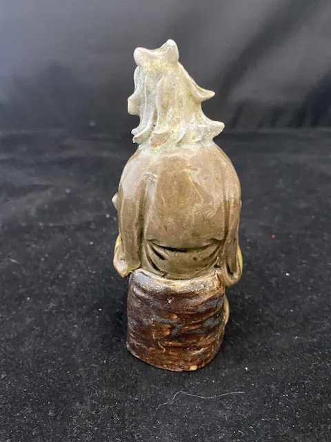 Antique C. 1800s Ceramic Chinese Sage Figurine - $10K APR Value w/ CoA!