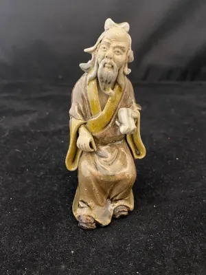 Antique C. 1800s Ceramic Chinese Sage Figurine - $10K APR Value w/ CoA!