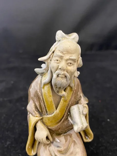 Antique C. 1800s Ceramic Chinese Sage Figurine - $10K APR Value w/ CoA!