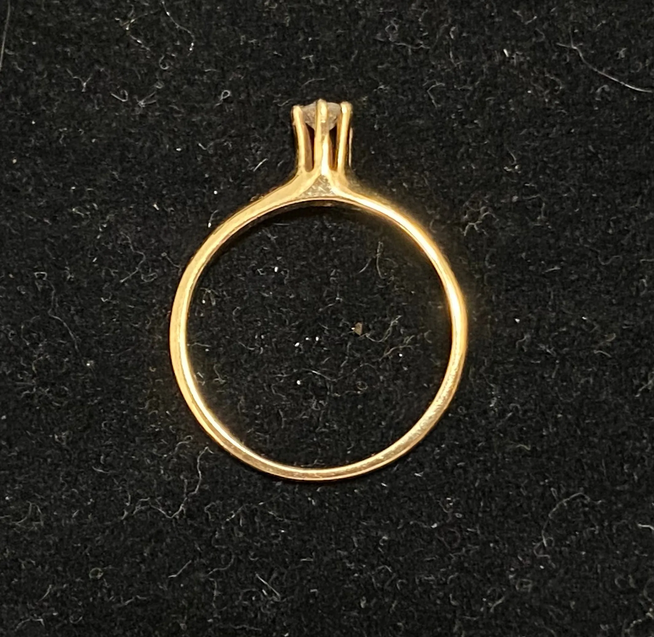 Antique Designer Solid Yellow Gold Diamond Solitaire Ring - $3K Appraisal Value w/CoA}