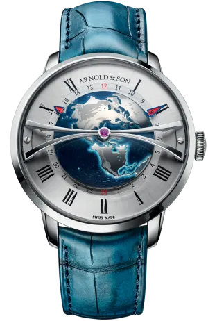 Arnold & Son Globetrotter Steel Opaline Limited Edition
