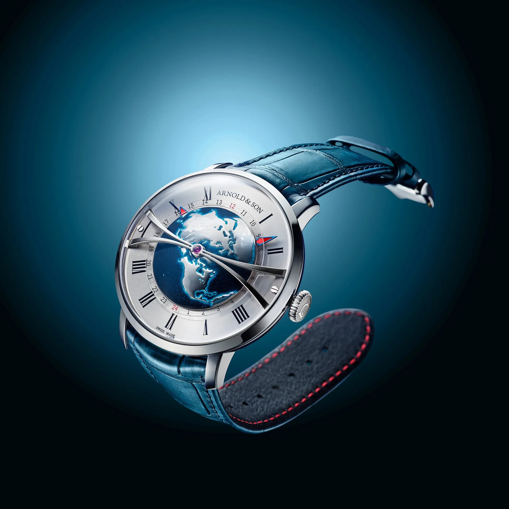 Arnold & Son Globetrotter Steel Opaline Limited Edition