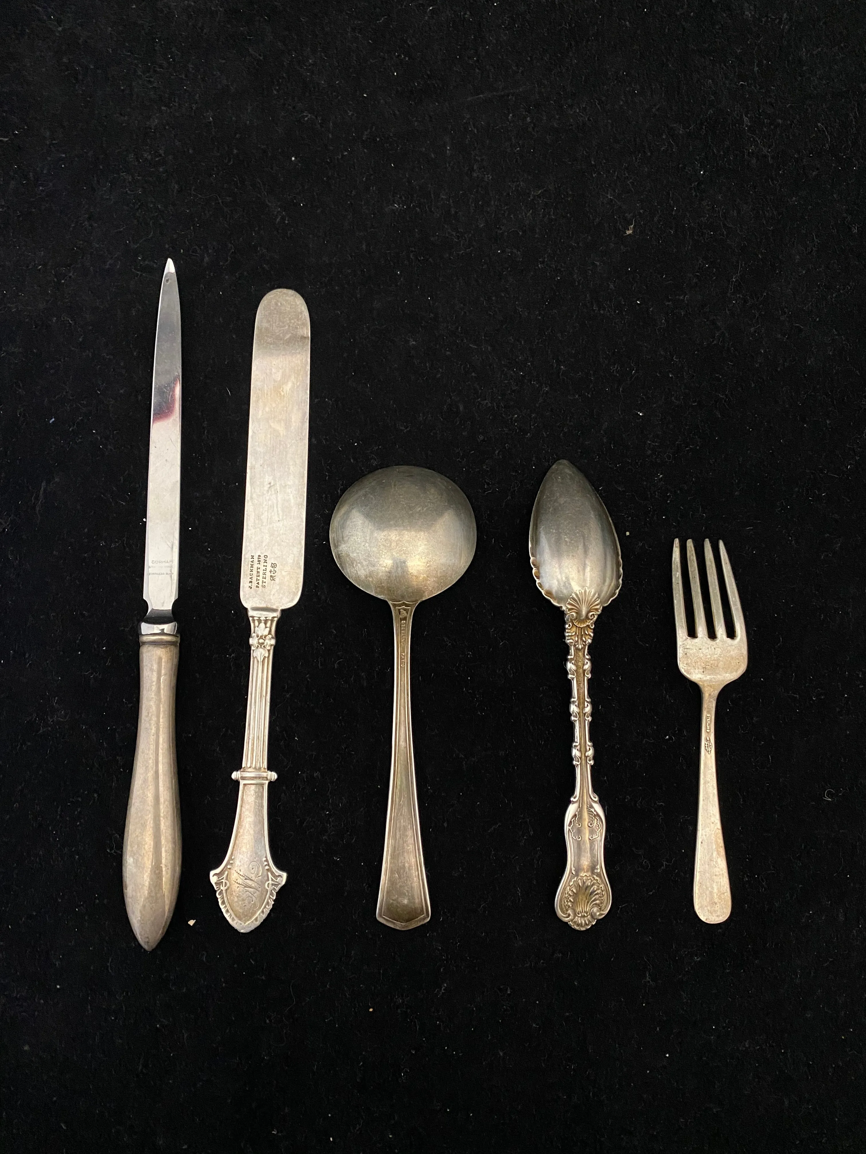 Assorted Sterling Silver Flatware 5-Piece - $1K APR Value w/ CoA!