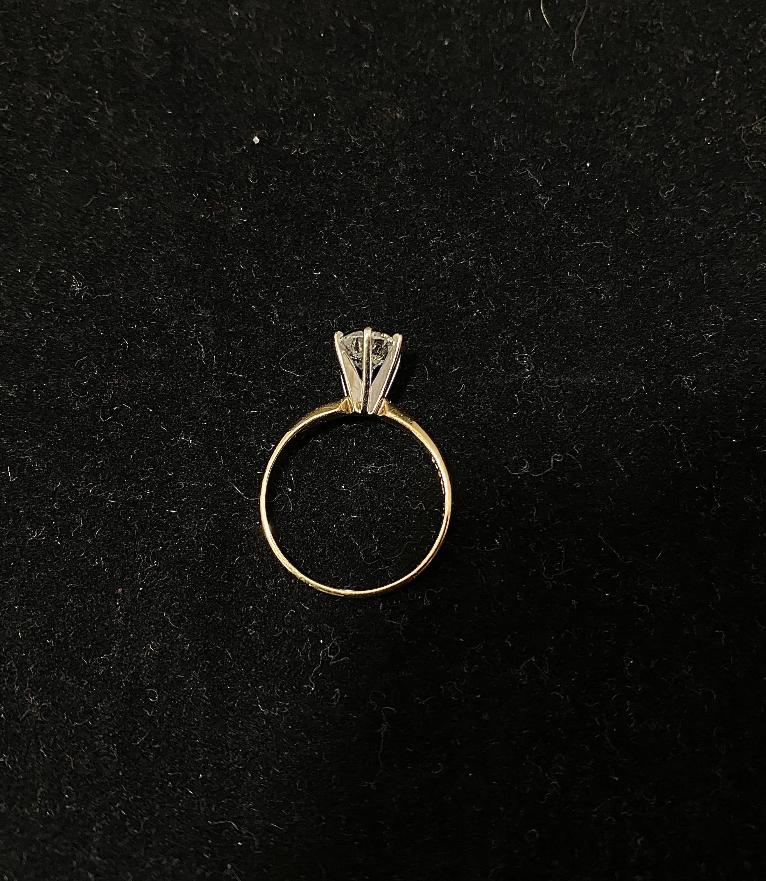 Beautiful Designer Solid Yellow Gold Diamond Solitaire Engagement Ring - $15K Appraisal Value w/CoA}