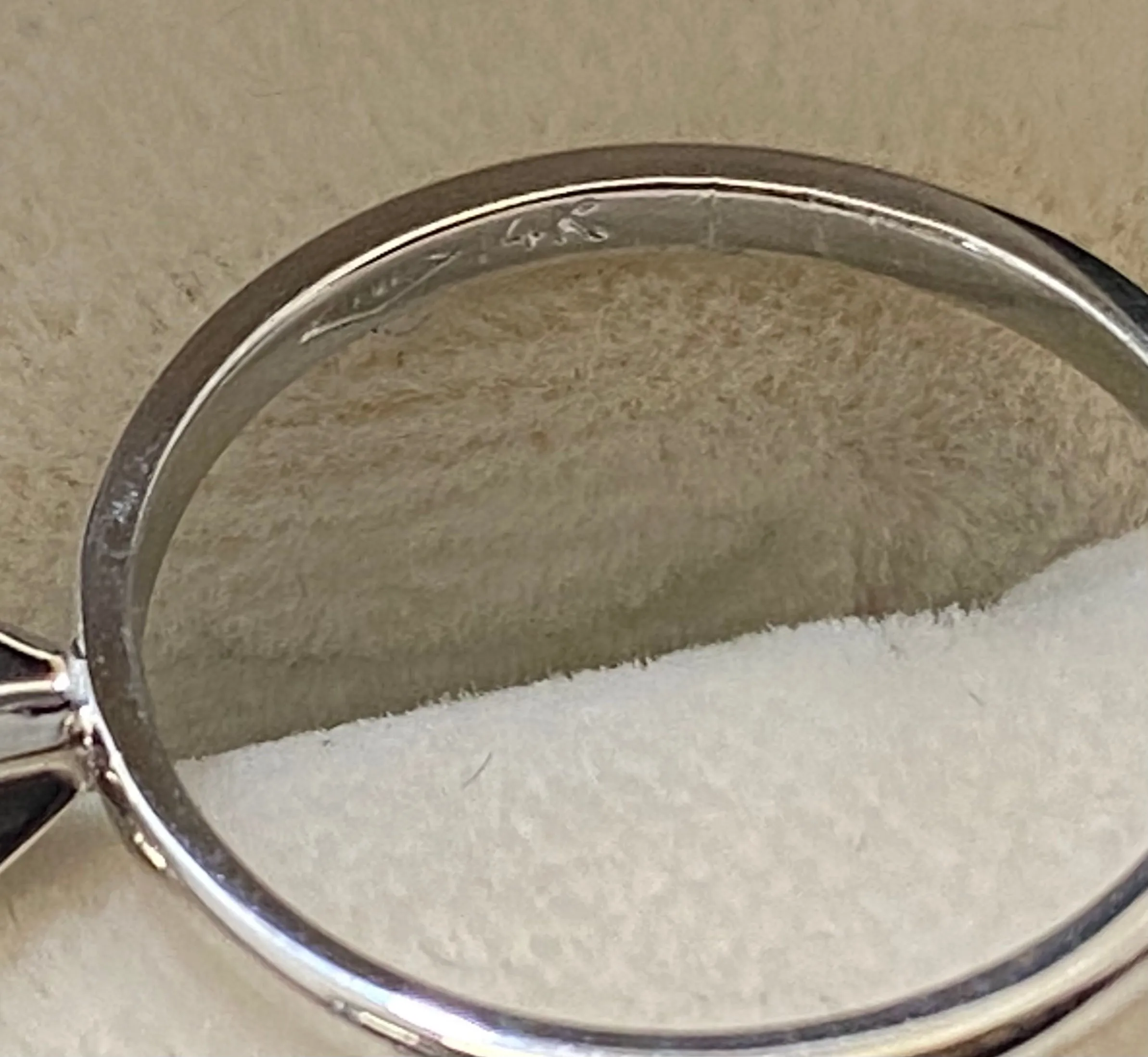 Beautiful Solid White Gold Diamond Solitaire Engagement Ring - $30K Appraisal Value w/CoA}