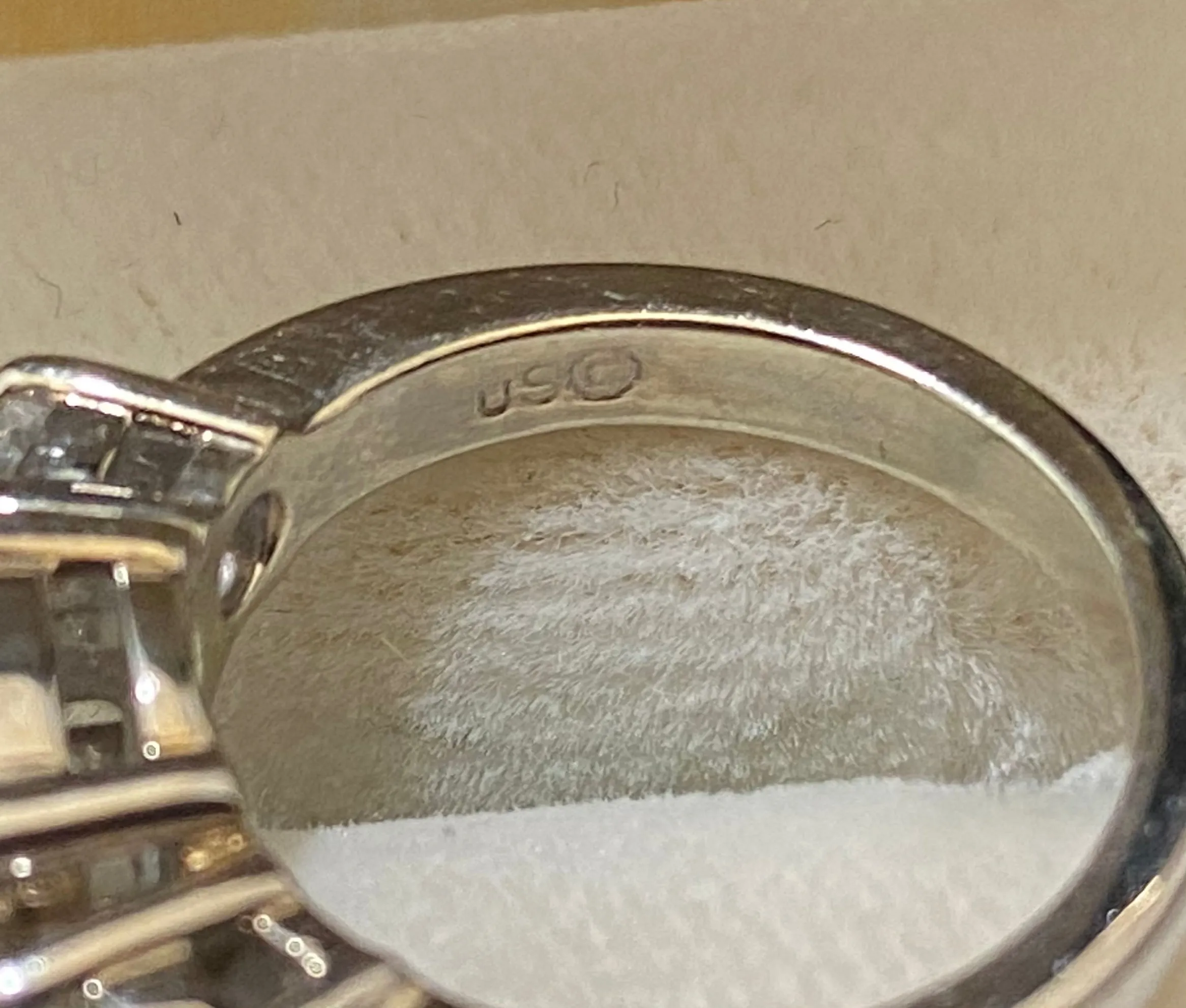 Beautiful Unique Solid White Gold 6 Ct. Diamond 3-stone Engagement Ring - $200K Appraisal Value w/CoA}