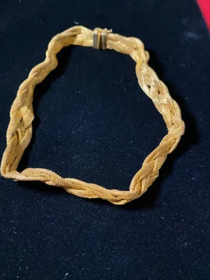 Beautiful Vintage style Solid 18K Yellow Gold Choker Necklace - $10K Appraisal Value w/ CoA!