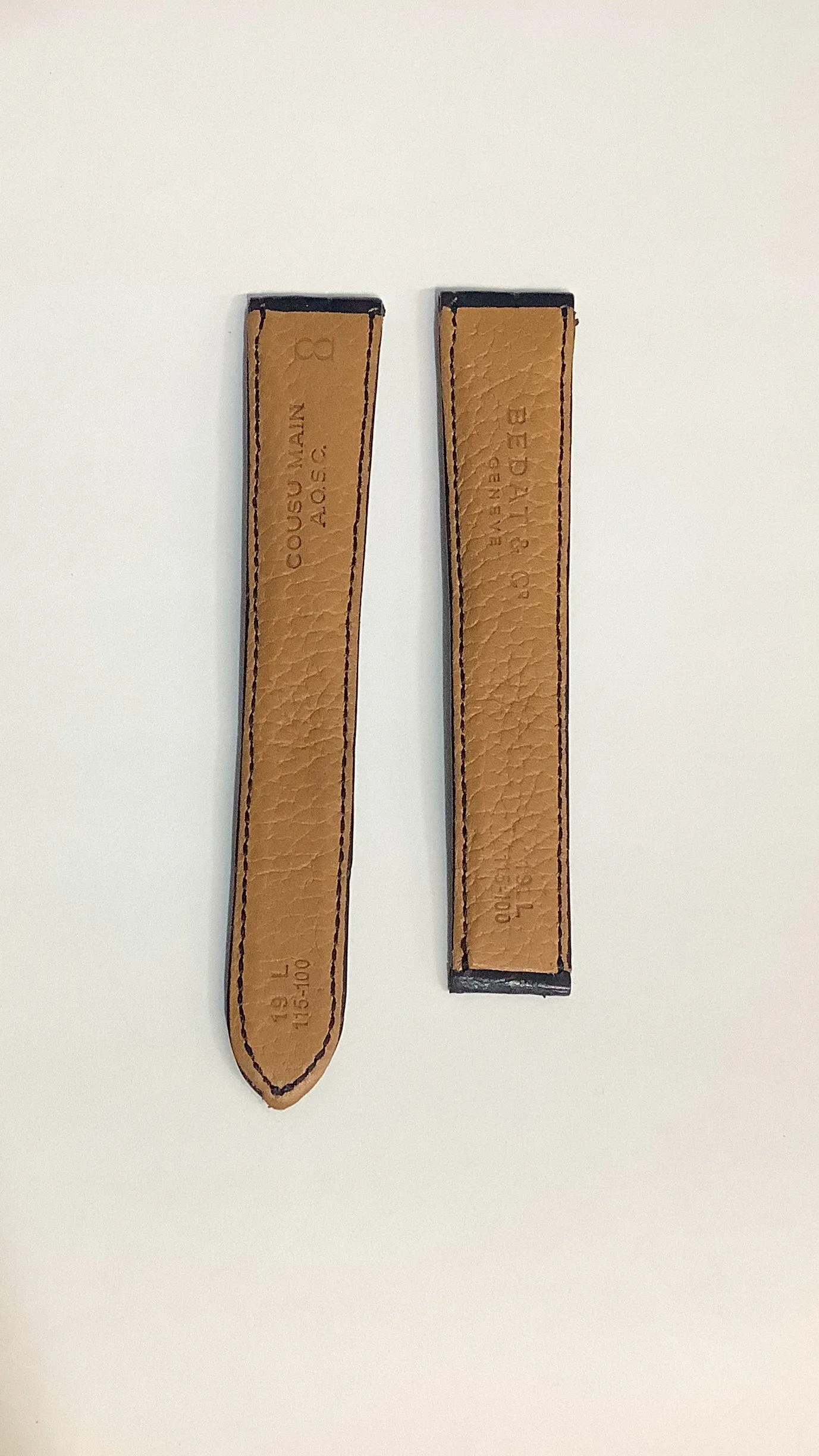 BEDAT & CO. Black Padded Crocodile Leather Watch Strap for Deployment Buckle - $600 APR VALUE w/ CoA! ✓
