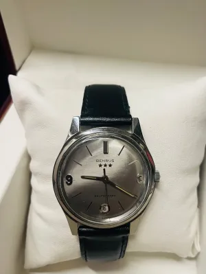 BENRUS VINTAGE 1940'S SELF WINDING MEN'S STAINLESS STEEL WATCH - $5K APR w/ COA!