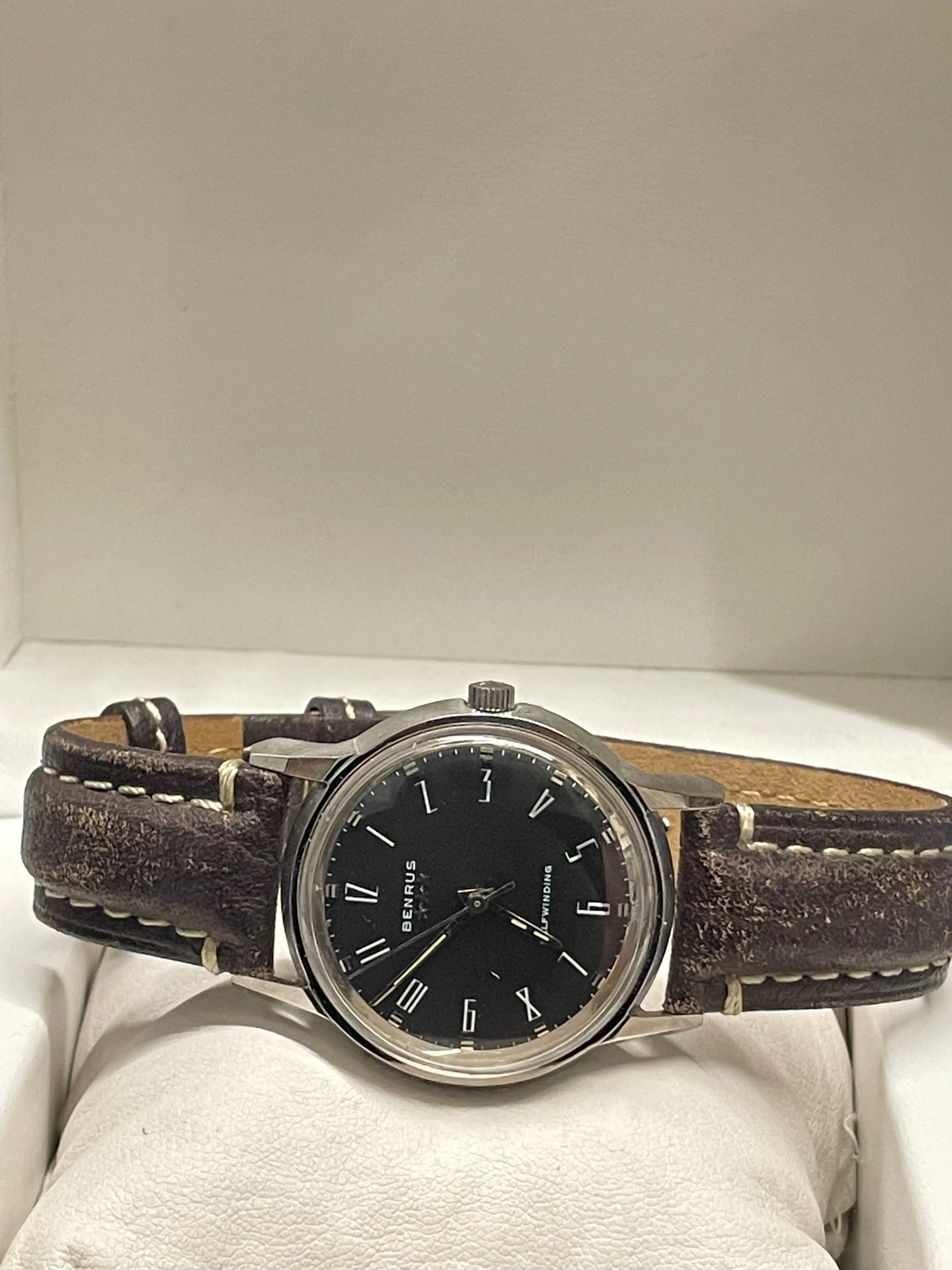 Benrus Vintage 1950s Watch, Stainless Steel, Black Dial,Perfect- $6K APR w/ COA!