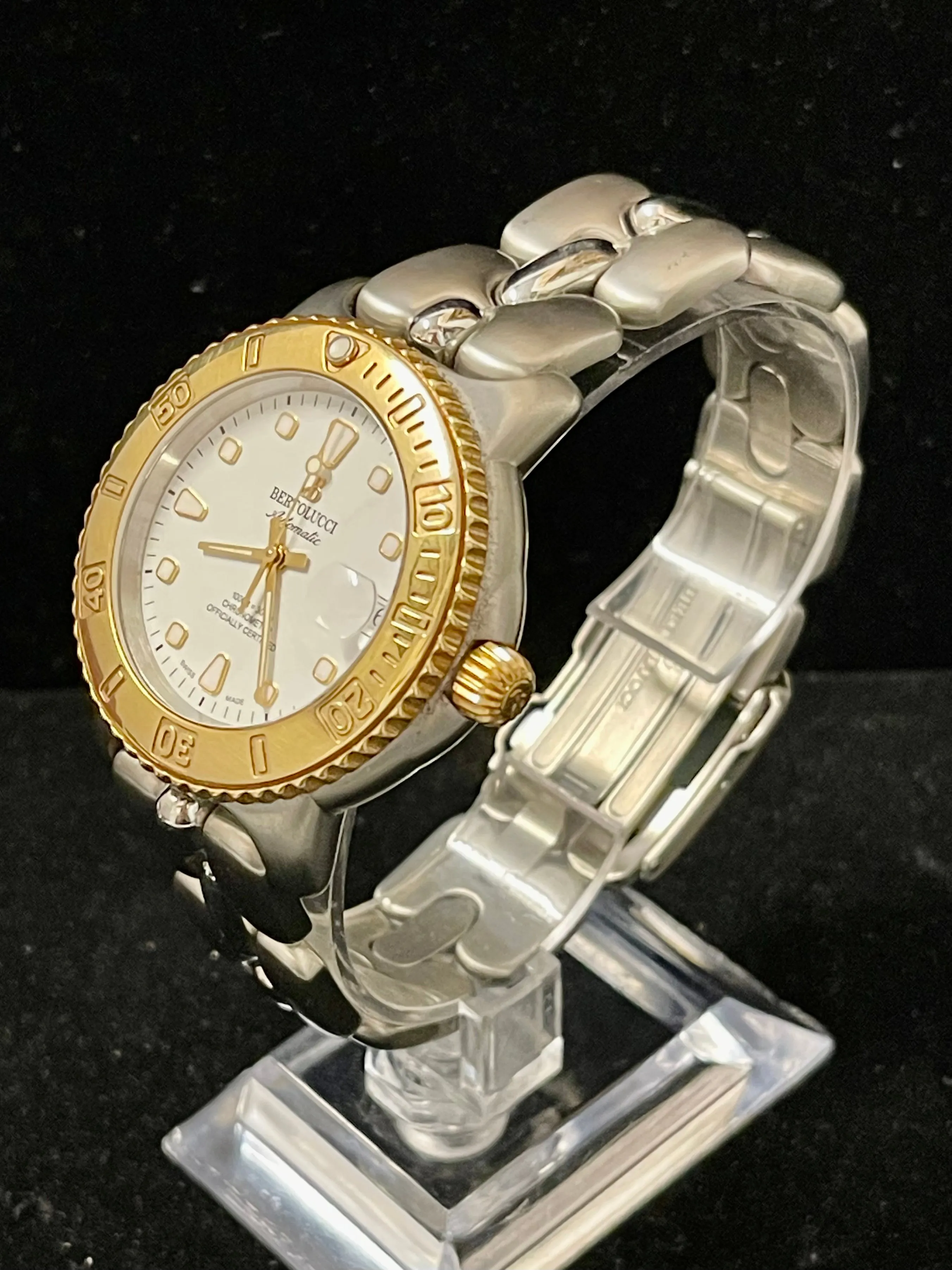 Bertolucci chronometer SS & 18K YG Automatic Men's Wrist Watch - $13K APR w/ COA