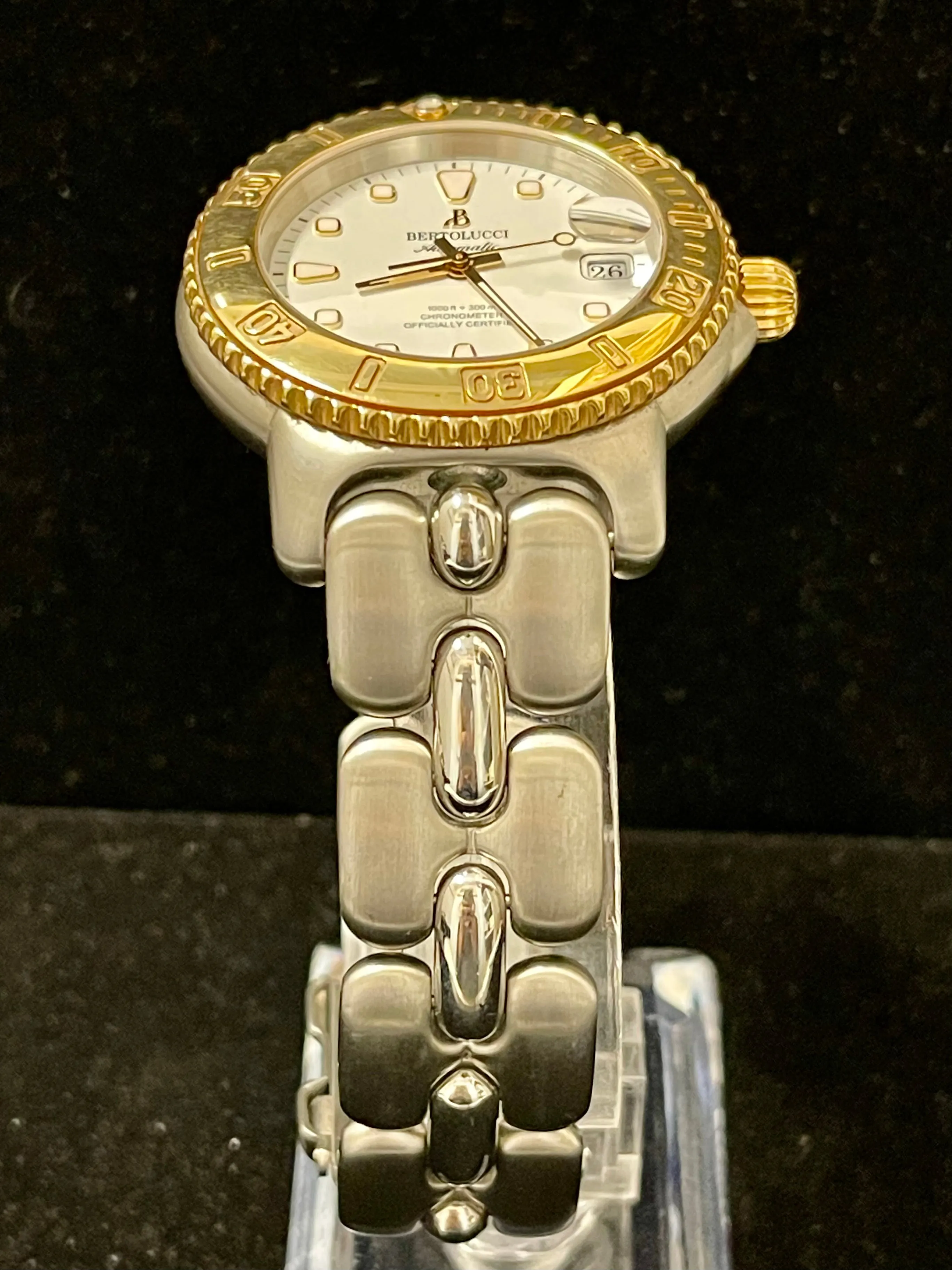 Bertolucci chronometer SS & 18K YG Automatic Men's Wrist Watch - $13K APR w/ COA