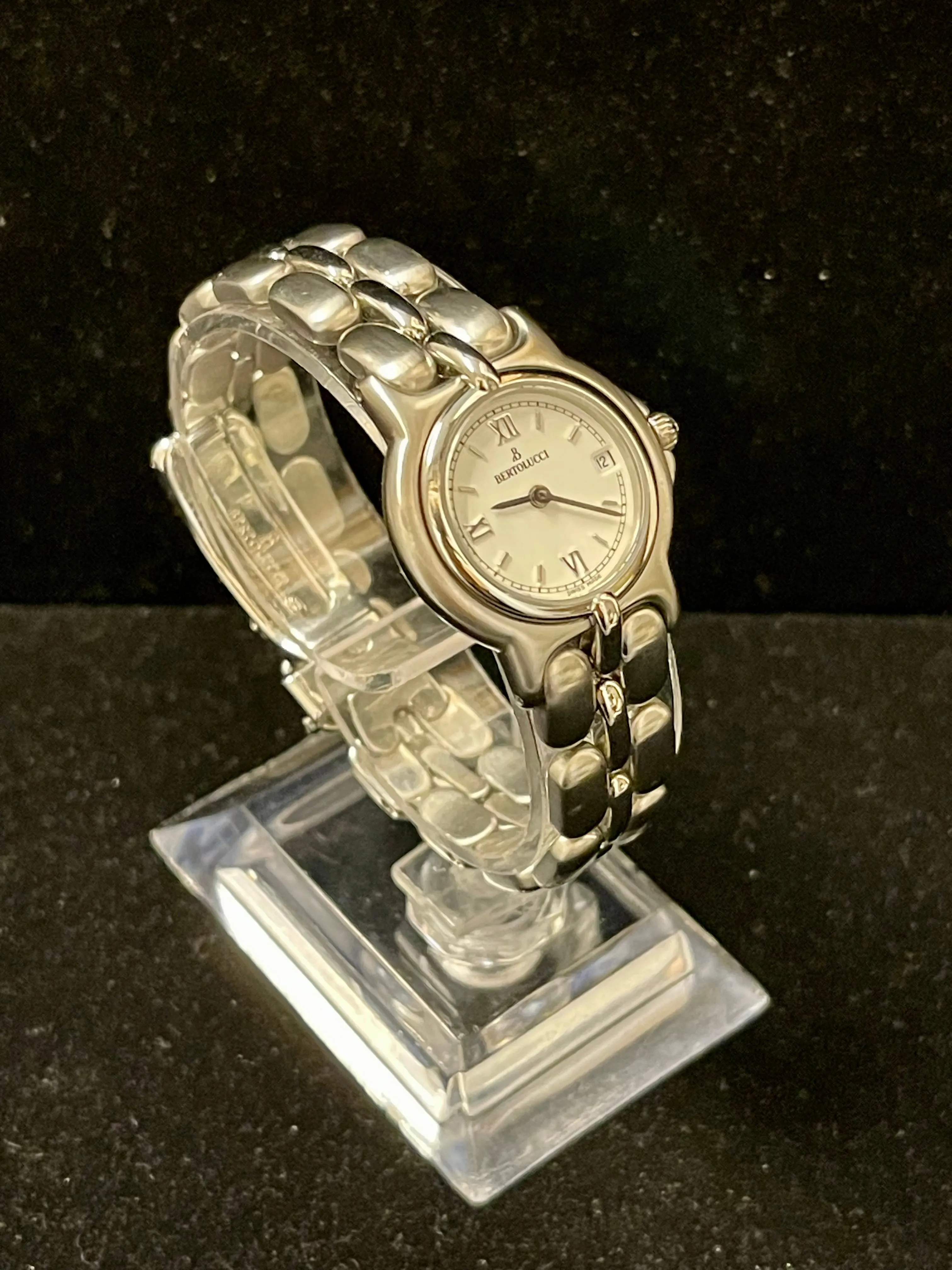 Bertolucci Designer SS Quartz w/Date Feature Ladies Wrist Watch - $6K APR w/ COA