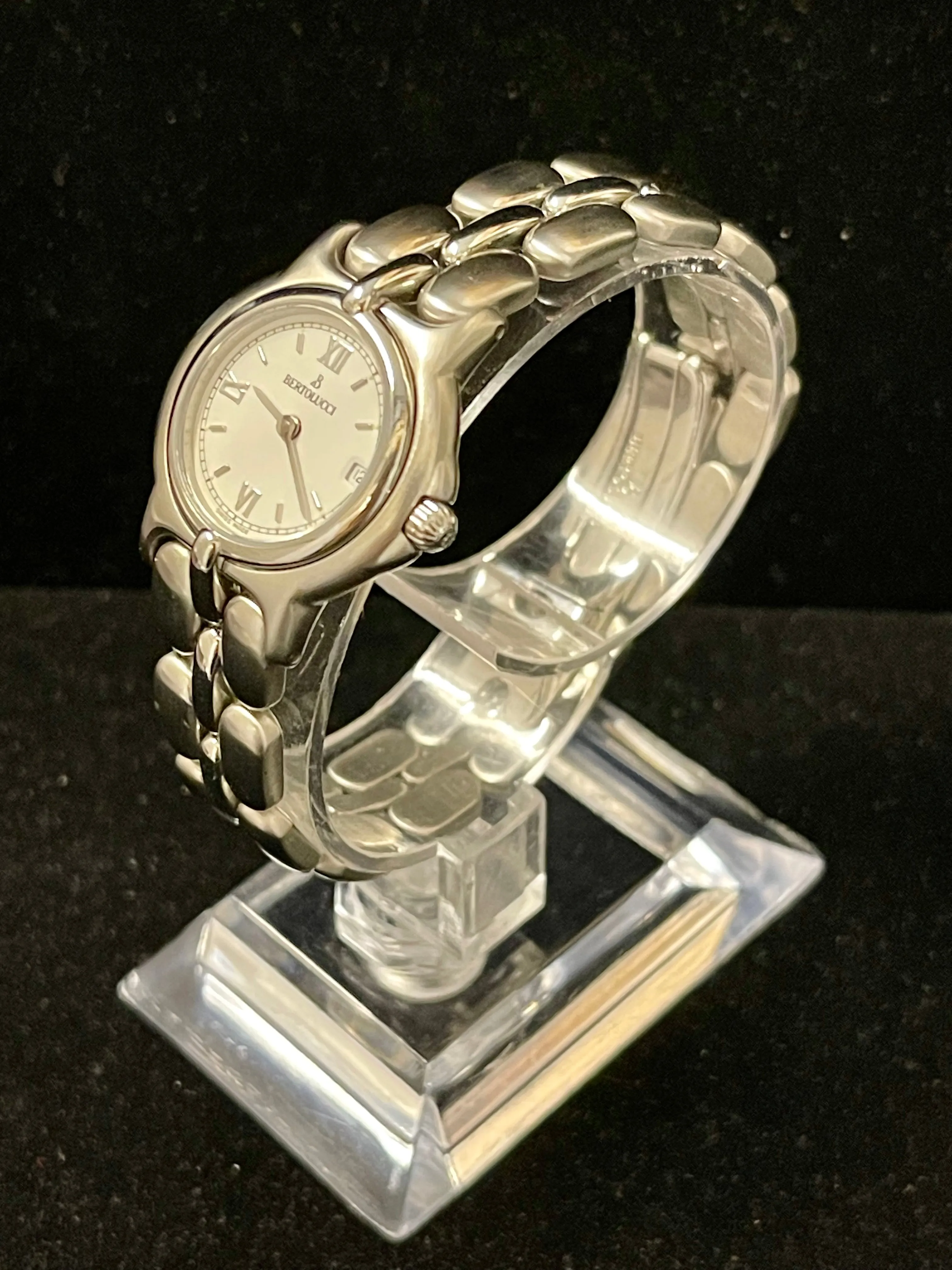 Bertolucci Designer SS Quartz w/Date Feature Ladies Wrist Watch - $6K APR w/ COA