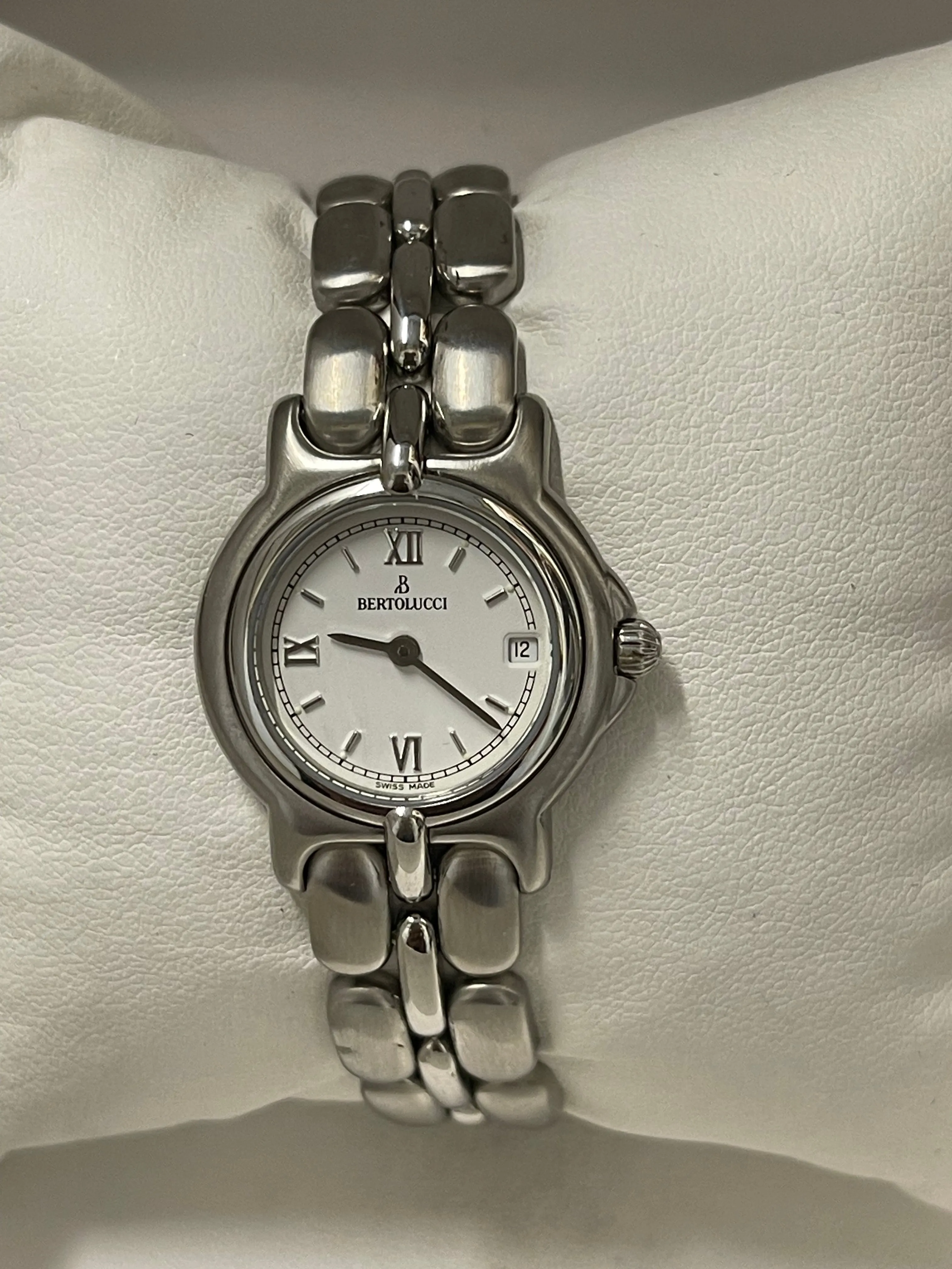 Bertolucci Designer SS Quartz w/Date Feature Ladies Wrist Watch - $6K APR w/ COA