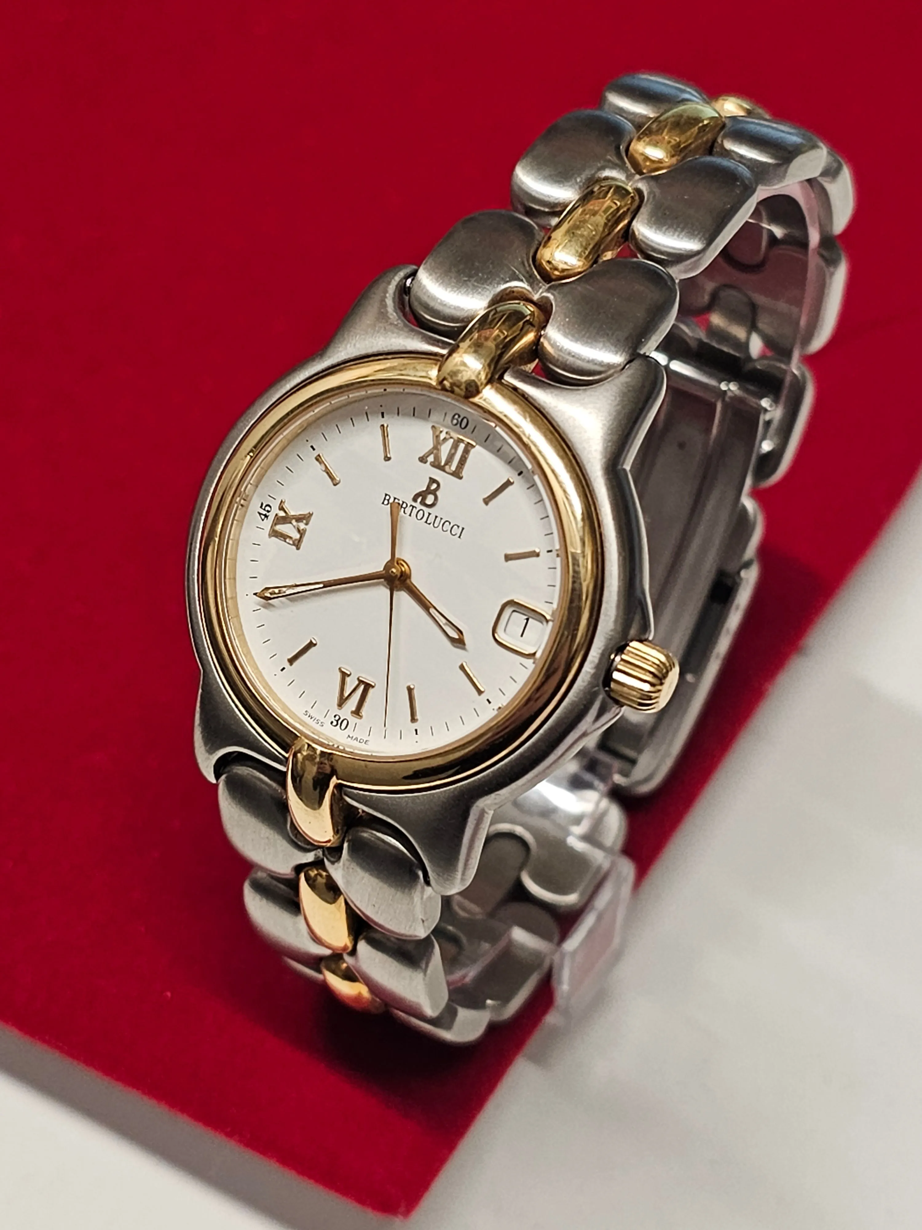Bertolucci  Men's SS and 18K YG Date Feature Brand New Watch  - $10K APR w/ COA!