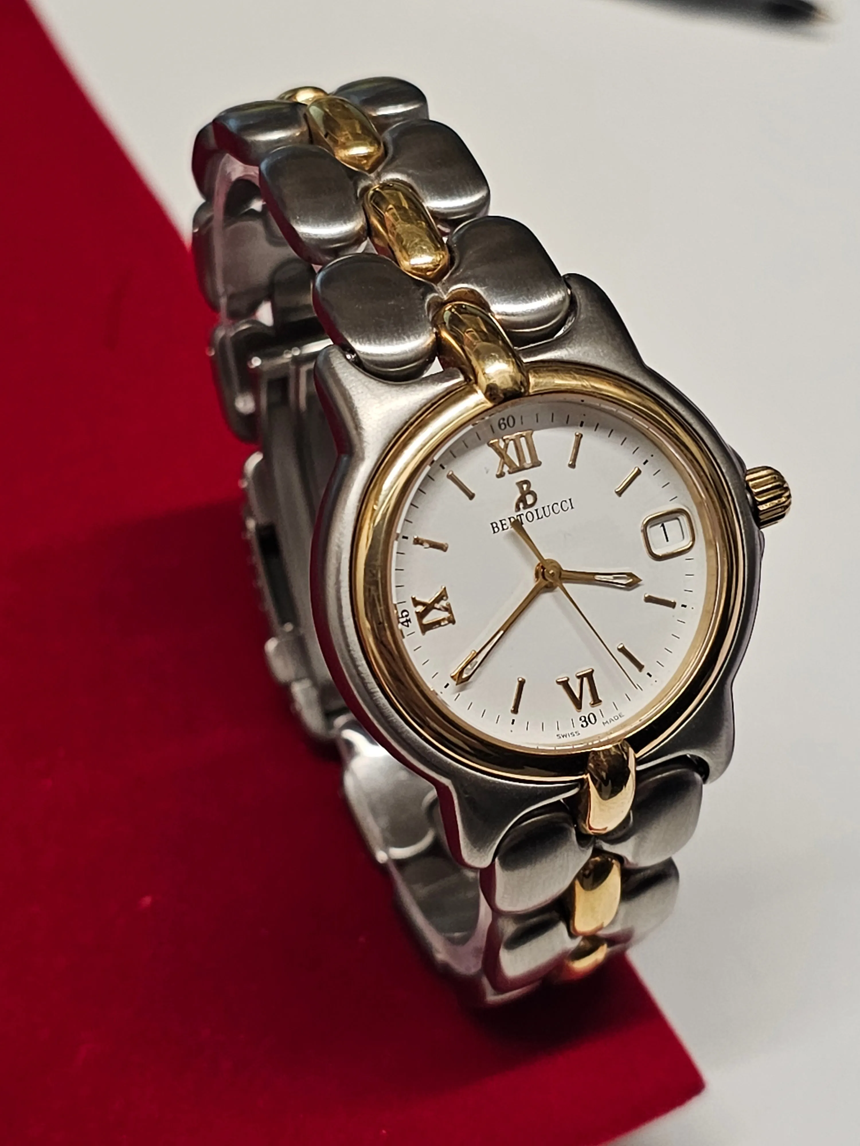 Bertolucci  Men's SS and 18K YG Date Feature Brand New Watch  - $10K APR w/ COA!