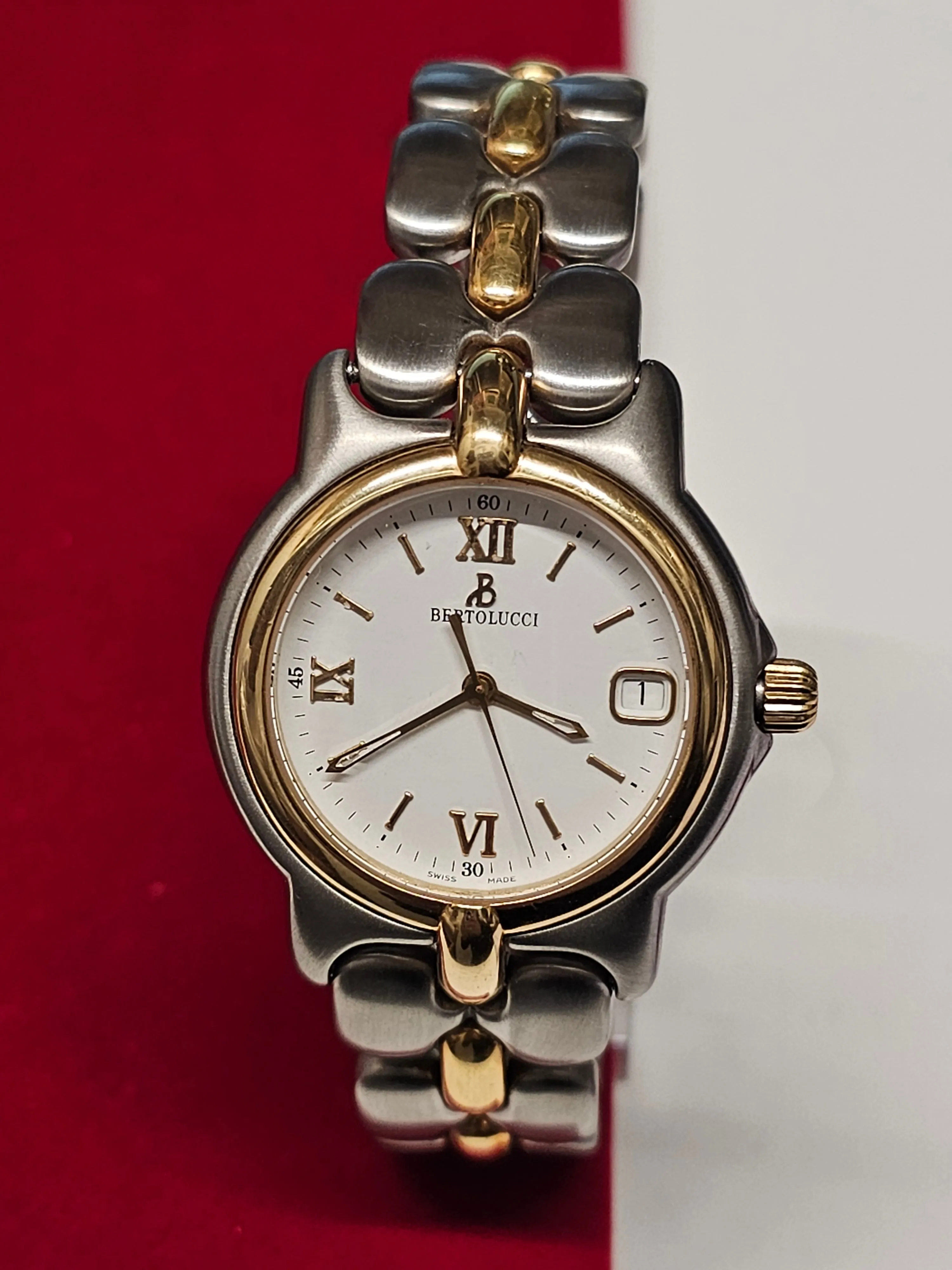 Bertolucci  Men's SS and 18K YG Date Feature Brand New Watch  - $10K APR w/ COA!