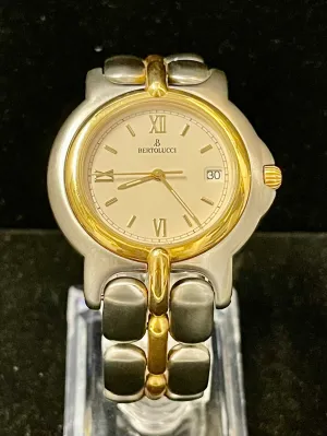 Bertolucci Pulchra Mid Size Beautiful SS & Solid YG Men's Watch - $10K APR w/COA