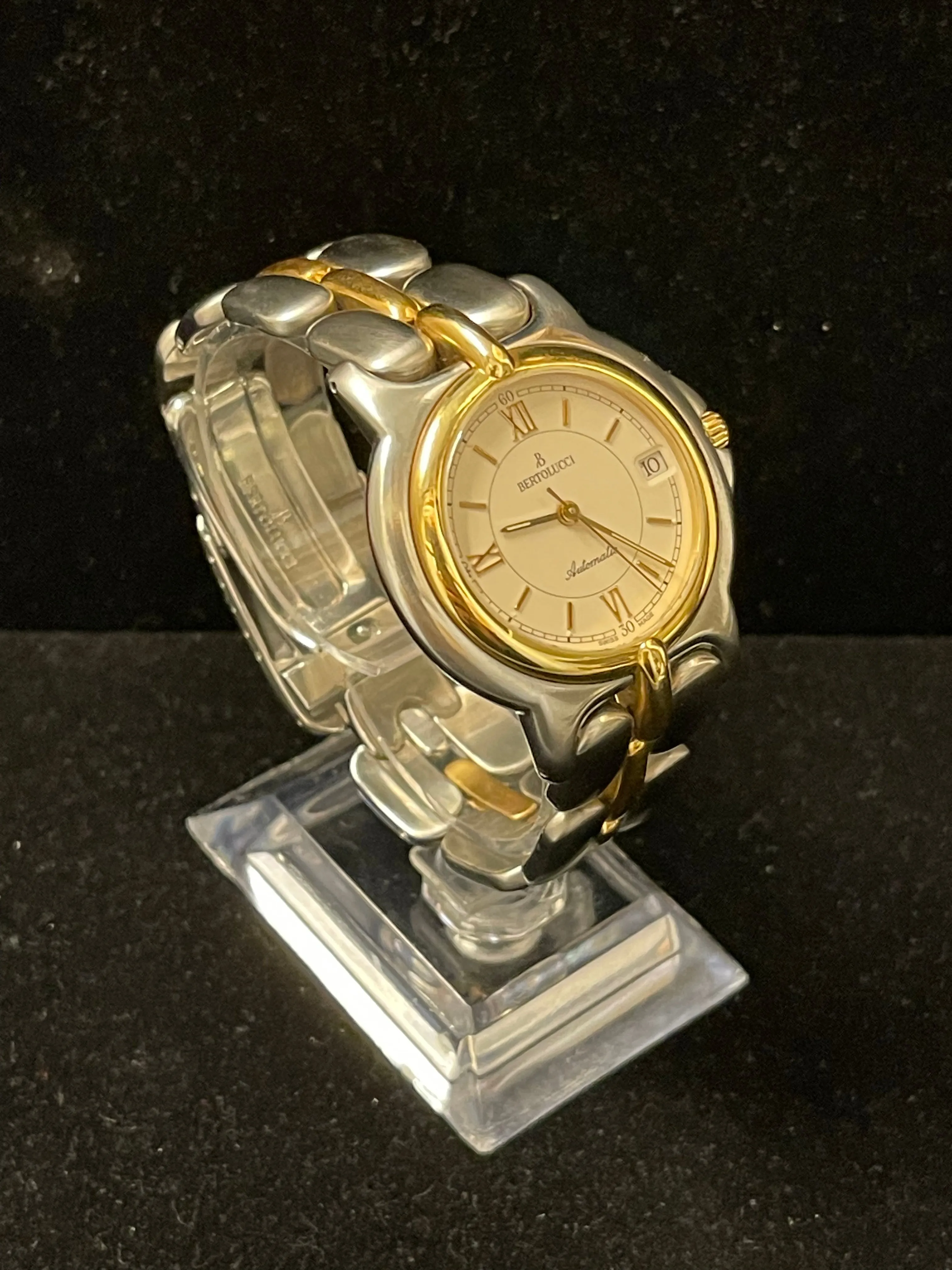 Bertolucci Pulchra Mid Size SS & Solid YG Automatic Men's Watch - $12K APR w/COA