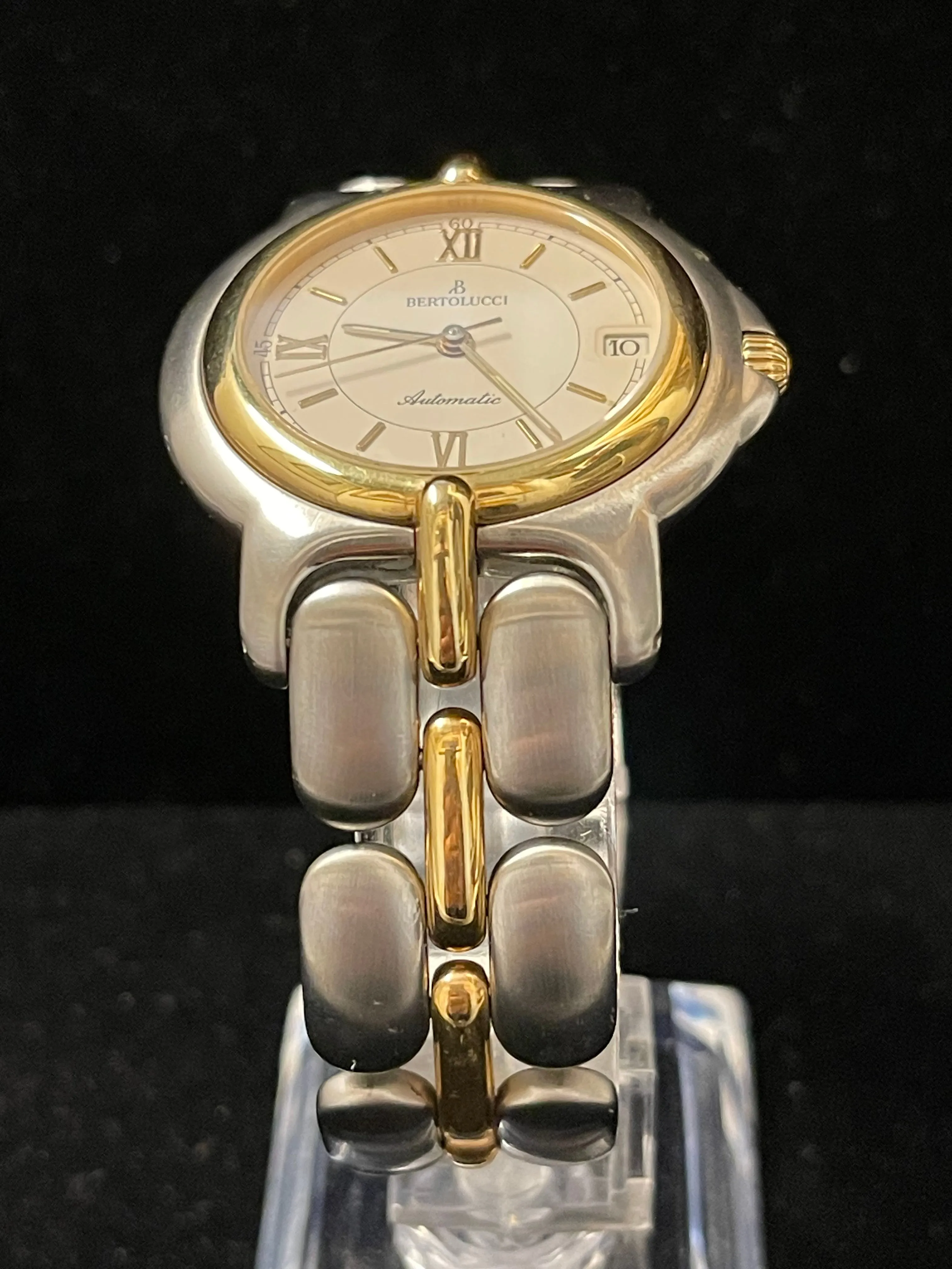 Bertolucci Pulchra Mid Size SS & Solid YG Automatic Men's Watch - $12K APR w/COA