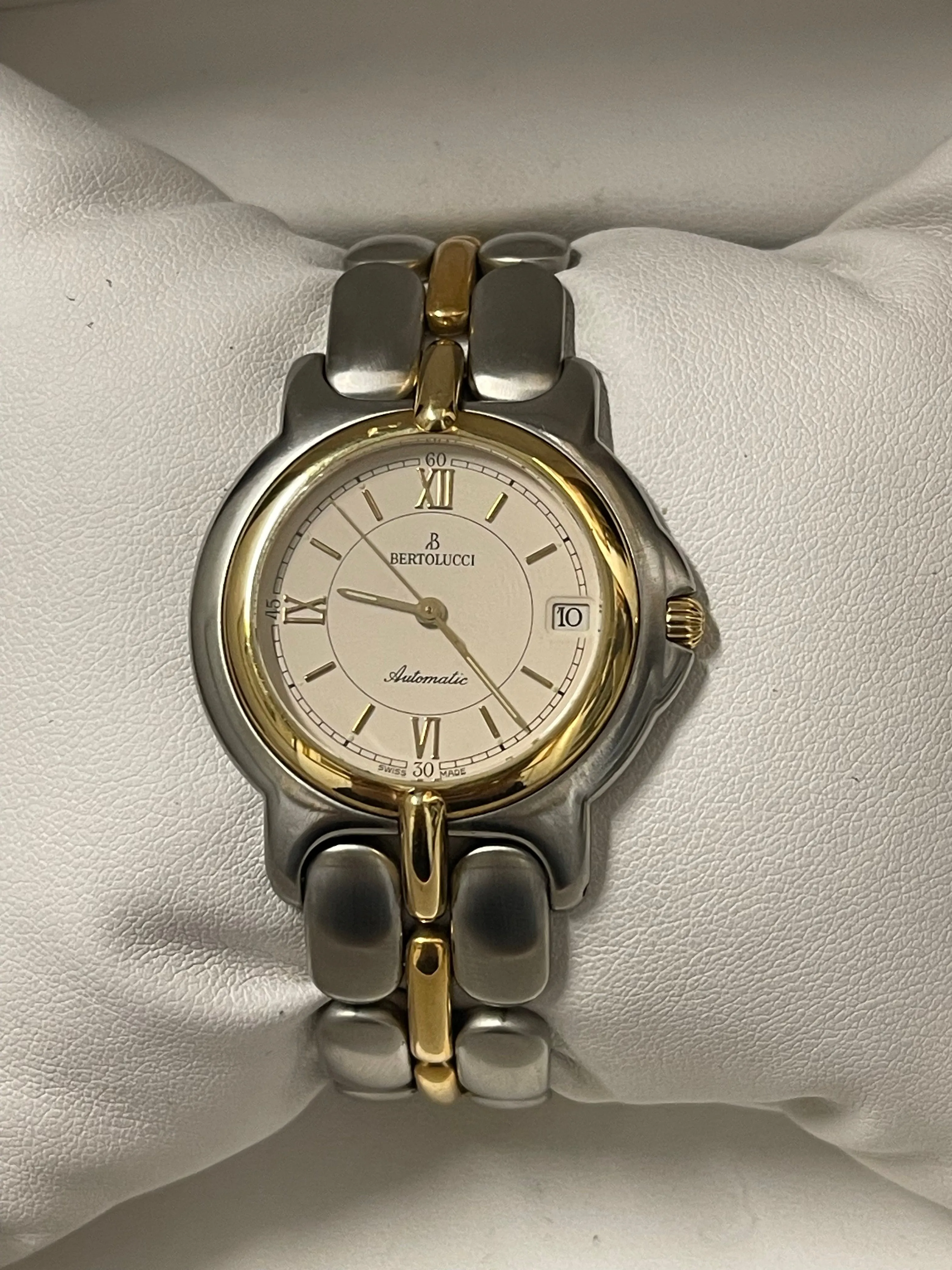 Bertolucci Pulchra Mid Size SS & Solid YG Automatic Men's Watch - $12K APR w/COA